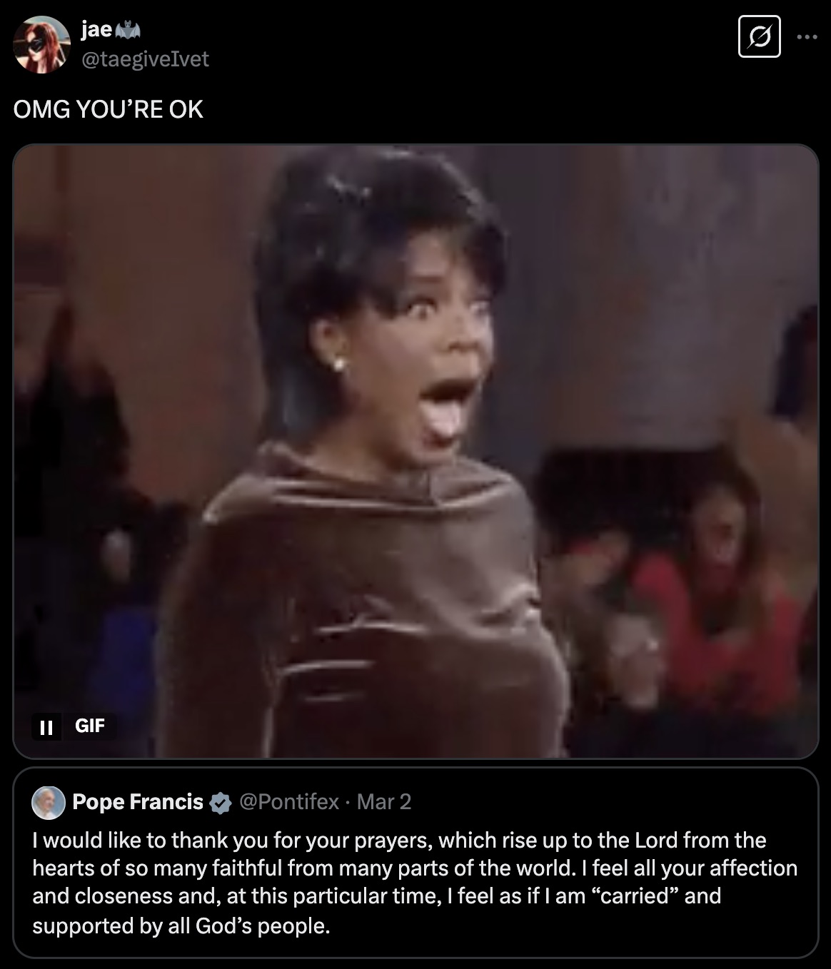 20 Tweets and Reactions to the Pope Flirting With Death